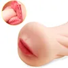 Khalesex realistische mannelijke masturbator aritificial vagina zak diepe keel tong zuigen kut seksspeeltjes voor mannen heater trillingen C19010501