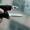 LED 1000 lm ficklampa bärbar multifunktionsbrännare penna med skyddsfunktion taktisk kniv penna vandring camping knivar pennor