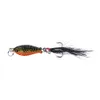 Hengjia 100 stks / partij 2.5cm 5G 3D-ogen Mini Pakket Lood Vis Feather Road Sub Aas Metalen Vis Aas Gratis Verzending