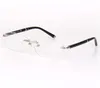 Klassisk MB374 Business Rimless Men Square Glasses Frame 57-16-140 för receptbelagda glasögon full set case ome Factory Outlet215b