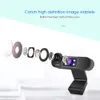 HD webcam 1080p com microfone clip-on PC laptop desktop computador USB 2.0 webcams web camera 360 graus