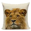 Animal Series Cushion Cover Home Decor Tiger Elephant Aap Sierkussens Covers Linnen Kussensloop voor Sofa Decoratie