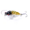 Hengjia 100 sztuk Cicada Hard Fly Fishing Lure 40mm Insect Floating Fishing Tackle Crankbait Lure Bait 4 CM 6.4g 8 # Hooks KC001 100 sztuk