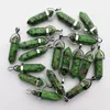 Pedra natural cristal pilar pingentes colares contas para fazer jóias moda mista charme ponto pingente 24 pçs lote acessórios1847782