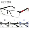 ZENOTTIC métal lunettes cadre hommes carré Prescription lunettes pleine jante métal optique lunettes femmes montures lunettes BT2102