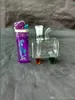 Accesorios de bongs de vidrio de cachimba de caja pequeña transparente, pipas de vidrio para fumar, mini pipas de mano multicolores coloridas, la mejor cuchara de vidrio