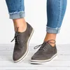 Sıcak Satış-Up Oxfords Ayakkabı Kadın Platformu Rahat Moda Tasarım Flats Brouge Lady Büyük Boy Kadın Rahat