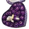 LDPF 18 قطع الصابون الورود زهرة القلب هدية علبة مع أنا أحبك الدب اليدوية مصطنعة المعطرة الصابون زهرة عيد الحب فتاة رومانسية هدية
