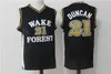 NCAA College Tim Duncan Jerseys 21 Wake Forest Demon Deacons Basketball Chris Paul Jerseys 3 University Stitched Team Yellow Black White