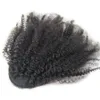 Shake and go estensione dei capelli coda di cavallo riccia coda di cavallo capelli umani afro-americani con coulisse Coda di cavallo facile ed elegante 120g