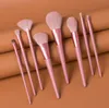 Ensemble de pinceaux de maquillage haut de gamme 8Pcs outils pour fard à paupières en vrac poudre fard à joues cosmétiques crin de cheval manche en bois brosse 4 couleurs disponibles DHL gratuit