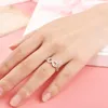 JIAYIQI 925 anillos de plata esterlina Inlay Color Cubic Cubic Zirconia Europea Original Anillo de Moda Mujeres Aniversario Regalo