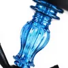 REANUICE Hookah 11" 2 Hose Complete Set Silicone Tube Ceramic Blue Smoking Glass Shisha with Heat Management System