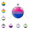 Collana con segno gay e lesbico Collana con ciondolo modello arcobaleno in 8 stili Regalo creativo Gioielli Gay Pride