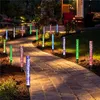 Trädgård Solar Lights Outdoor Solar Akryl Bubbla RGB Färg Byte Solar Powered For Garden Patio Backyard Pathway Decoration Lamps