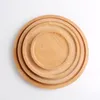 Round Wood Plate Dish Dessert Plate Sushi Dish Fruits Platter Dish Tea Server Hotel Tray Cup Holder Bowl Pad Tableware Customize DBC VF1612