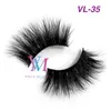 100% Mink Eyelashes 19-25mm piekerige pluizige nep wimpers 5D make-up Big Volume Crisscross Herbruikbare Valse Wimpers Extensions 64 Stijlen DHL