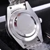 Fashion Date Watches Silver Dial Stainless Steel Diamond Automatic Wristwatch Movement 2813 Valentine's Best Gift 36mm