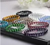 Färgglada glaspärlor Transparenta pärlor Armband för kvinnor Man Mode Enkelt klassiskt armband unisex GB1372