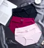 Mid-waist sexy woman briefs one-piece seamless underwear female new breathable ice silk underwear cotton file plus size underwear