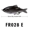 Nuovo realistico pesce di gomma esca per pesce nero doppio gancio 9,5 cm 18 g pesca d'acqua dolce esca per nuoto Topwater Wobbler