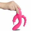 Rabbit Vibrator G Spot Dildo Vibrator Seksspeeltjes Voor Vrouw 12 Snelheid USB Opladen Anale Vibrator Clitoris Stimulator Vagina Massager Y200226