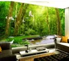 2019 Nowa Tapeta 3D Lasowa Wodny Spacja Tło Druk Druk Dekoracyjny Dekoracyjny Piękny Papier ścienny