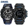 Smael Army Mens Set Militaire Horloge Sport 50m Waterdichte LED Digitale Horloges Heren 1708B 1802 Sportpak voor Mannen Relgio Masculino