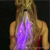 Accessori per capelli a LED Lampadina per capelli a LED per ragazza La fibra ottica illumina i set di gioielli a treccia con molletta per capelli Con confezione per la vendita al dettaglio a816