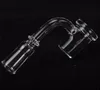 Quartz Banger 2IN1 Quartz Nail 10mm 14mm 18mm femalemale Clear joint dab rig carb cap smoking accessories4408097