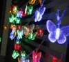 Butterfly Plast 3M 20 LED Sträng Ljus Batteri Outdoor Vattentät Trädgård Dekorativ jul Fairy Lighting