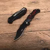 W80 Pocket Folding Knife 3Cr13 Black Drop Point Blade Wood & Steel Handle Outdoor Camping Survival Folding Knives