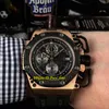 45mm Survivor 26165io OO A002CA 01 PVD Black Steel Black Texture Dial Big Crown Miyota Quartz Chronograph Mens Watch Stopwatch New324C