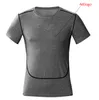 Hot 2020 Sommar Aktiv Sport Slå Tight Skinny O-Neck Jogging Running Combat Tights Basketboll Football Training Top T Shirts Män