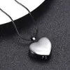 IJD10002 Couleur noire pied humain gravure coeur crémation pendentif tenir les cendres de vos proches bijoux en acier inoxydable cercueil funéraire 303d