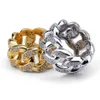 Hiphop ringen sieraden luxe prachtige gouden verzilverde stijl koper cluster ringen grade kwaliteit glinsterende zirkoon vinger rin8482171