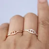 Semplice anello malocchio Anelli gioielli midi Taglia 7 5 Per le donne Ragazze Gioielli a fascia Anelli durevoli Bijoux R0301722