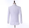 Populaire Côté Vent Un Bouton Blanc Paisley Groom Tuxedos Châle Revers Slim Fit Garçons D'honneur De Mariage Hommes Costumes De Fête (Veste + Pantalon + Cravate) NO: 2185