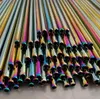 More Size 304 Colorful Stainless Steel Straw Reusable Drinking Straw High Quality Bent Straight Metal Straw Cleaner Brush 200pcs