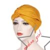 2019 New Fashion Cotton Women's Pleated Head Wrap Bonnet Turban Winter warm turban