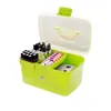 Kosmetisk arrangör Handhållen Desktop Storage Box Plastic Scissors Makeup smycken nagellack penna container manikyr verktyg case5366295