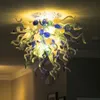 Wysokie oświetlenie sufitowe Włochy Lampy montowane Art Deco LED dmuchane szkło Kuchnia Sufit Light Switch Salon Meble Żyrandole Sufit -L.