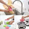 Escova de limpeza de silicone, 6 cores, esponja de lavar louça, multifuncional, frutas, vegetais, talheres, utensílios de cozinha, ferramentas de cozinha