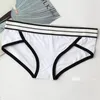 M ~ 3xl plus storlek sport underkläder kvinnor damer trosor låg midja bomull briefs underkläder grillar randig bred sida panty 1x