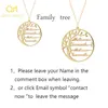 Uttalande Family Tree Charm Halsband för kvinnor Anpassat namn Pendant Guldfärg Rostfritt stål Personliga smycken Män Christm9025265