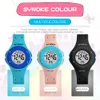 PANARS Moda 5 colori LED Orologi per bambini WR50M Impermeabile Orologio da polso per bambini Sveglia Orologi multifunzione per ragazze Ragazzi293l