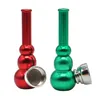 Gourd Shape Filter Metal Hand Smoking Pipe with Metal Mesh Aluminium Alloy Mini Herb Pipes Tube Unique Design