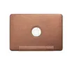 PU Läderfodral för MacBook Air 13 11 Pro 13 15 Retina 12 Laptop Skyddskåpa För MacBook Pro 15 13 med Touch Bar-Bronze