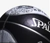 New Spalding black white Sketch basketball 83534Y size 7 Outdoor Wear resistant rubber game basketball ball Street Basketball4831080