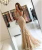 2019 Champagne Tulle Mermaid Prom Dress Sexy Applique Formal Holidays Wear Graduation Evening Party Pageant Gown Custom Made Plus Size